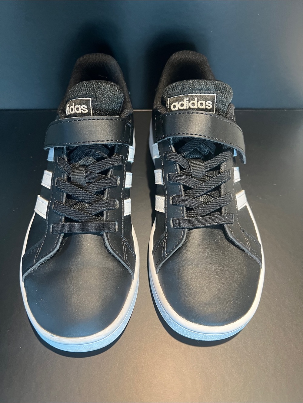 adidas Kids Black and White Low-Top Sneakers